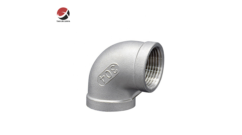 不鏽鋼(gāng)鑄造90°内螺紋等(děng)徑彎頭