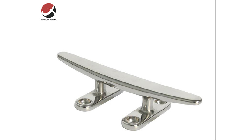 不鏽(xiu)鋼輕型扁羊角索(suǒ)栓-小快艇遊艇輪(lun)船鑄造